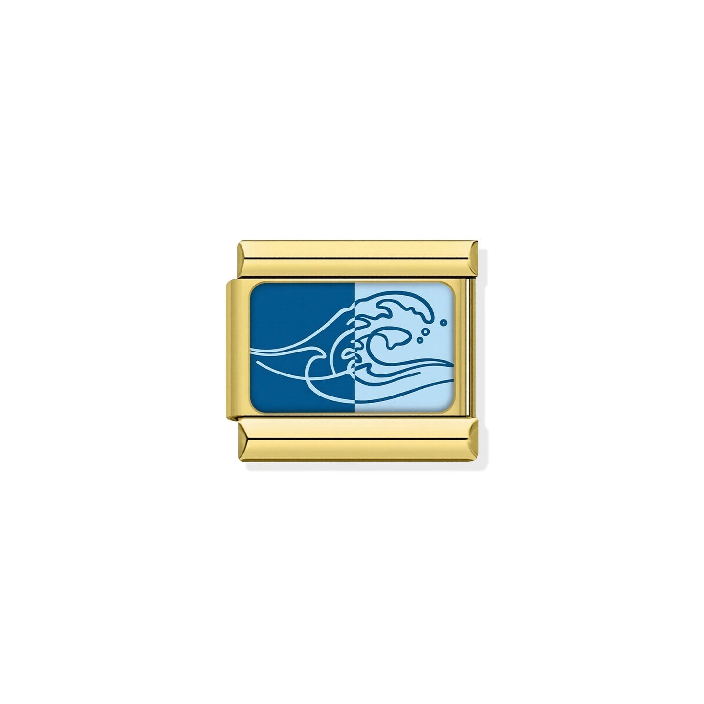 Blue Wave Gold Charm