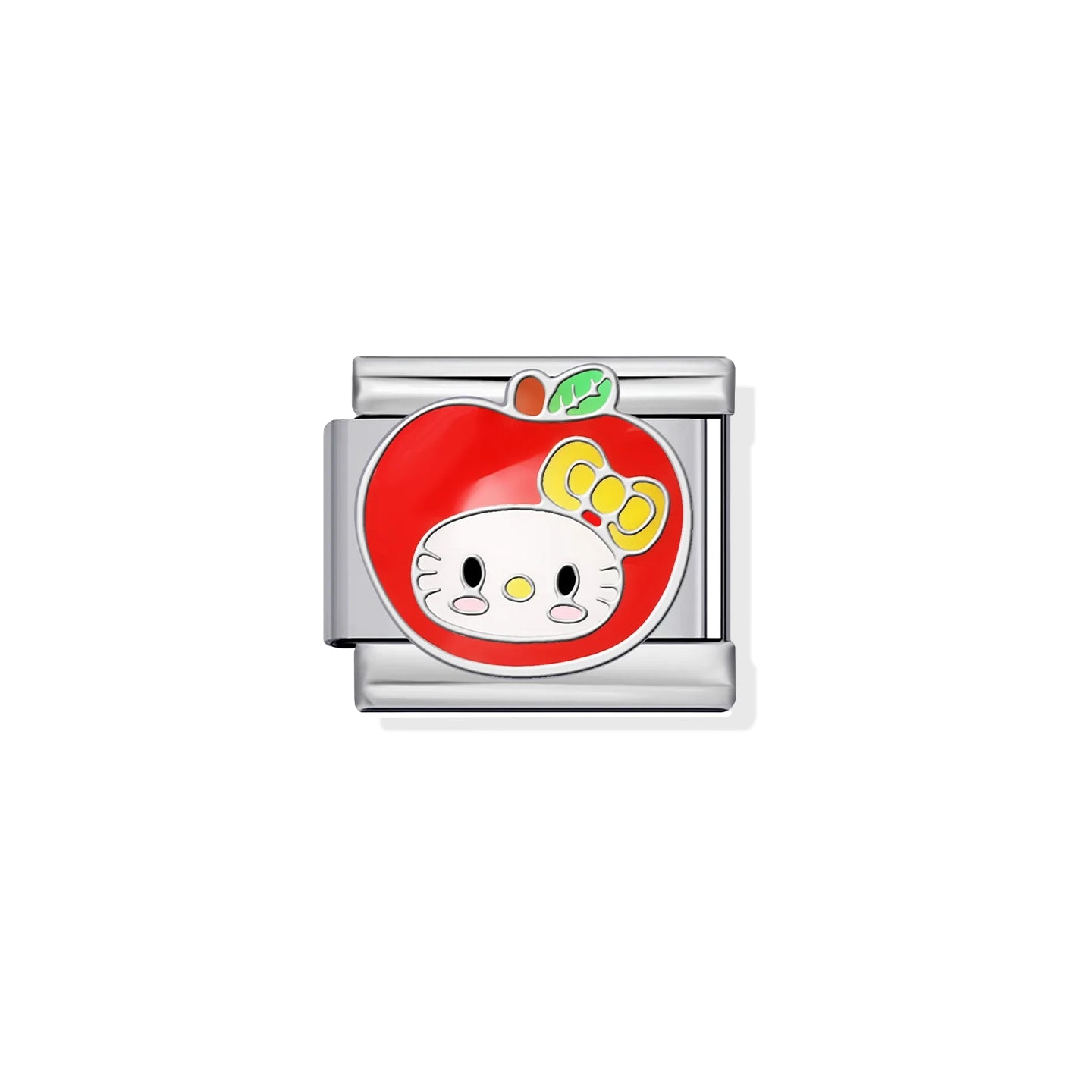Cute Apple Kitty Charm