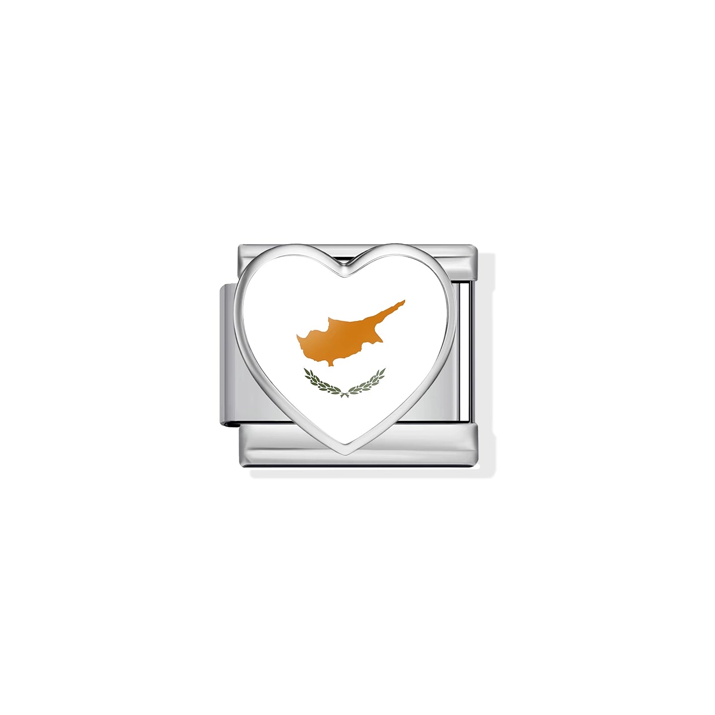 Cyprus Flag Heart Charm