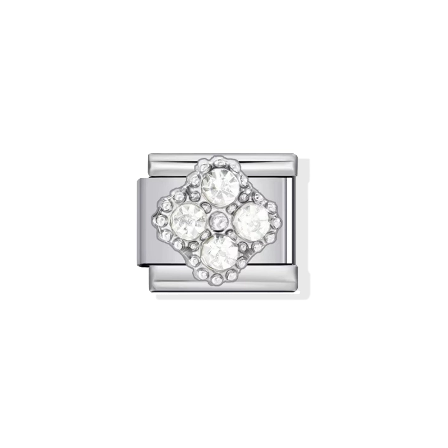Four Leaf Clover Stone Charm