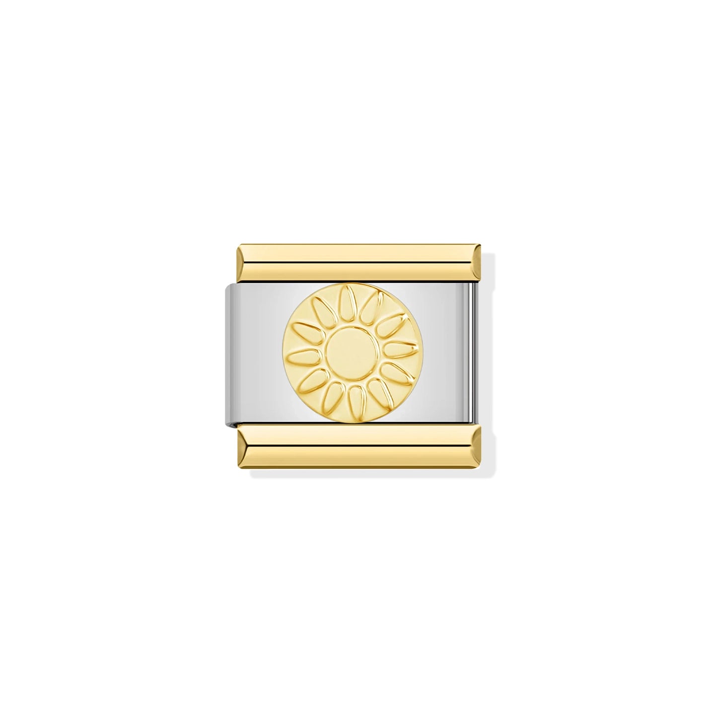 Golden Circle Sun Silver Charm