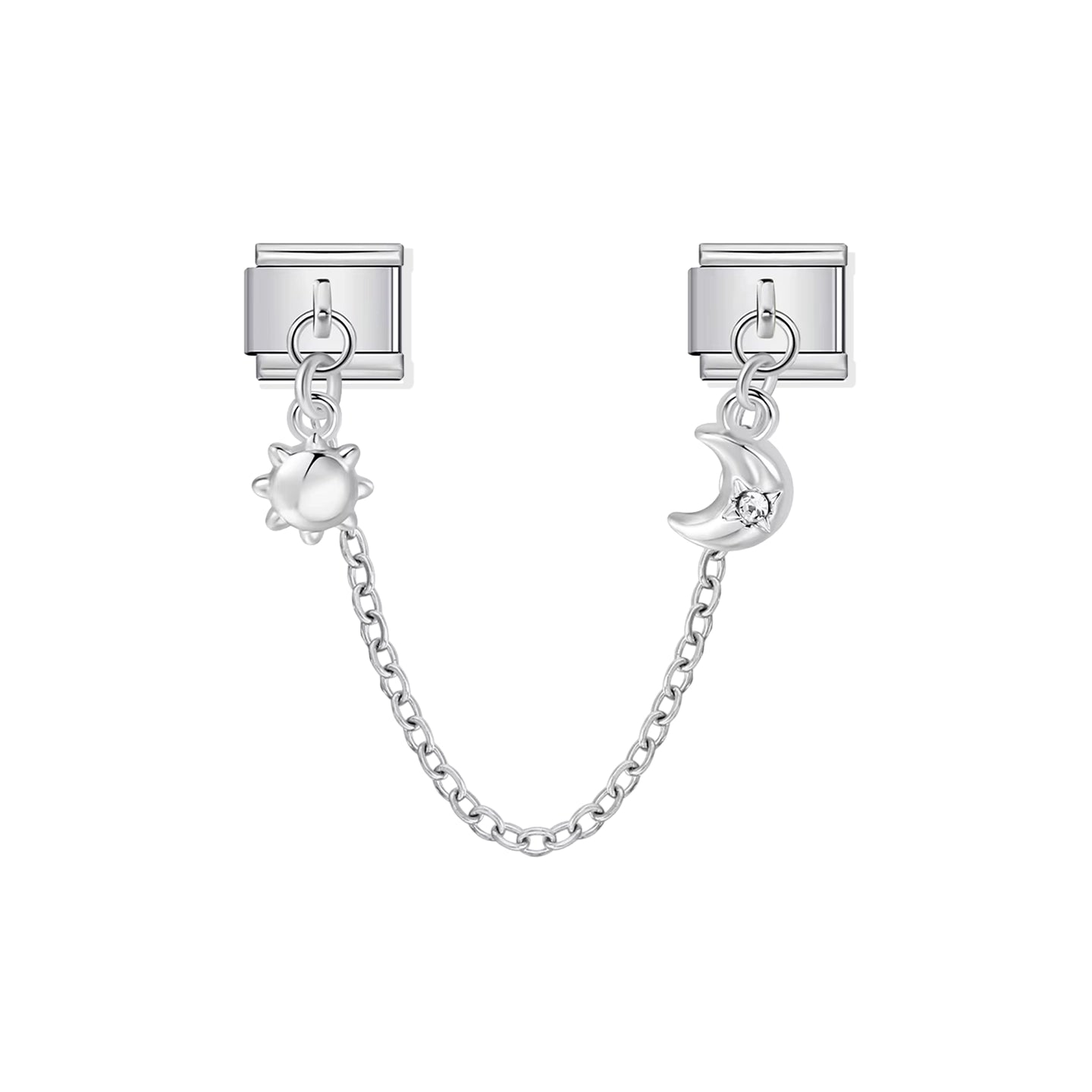 Moon and Sun Chain Pendant Charm