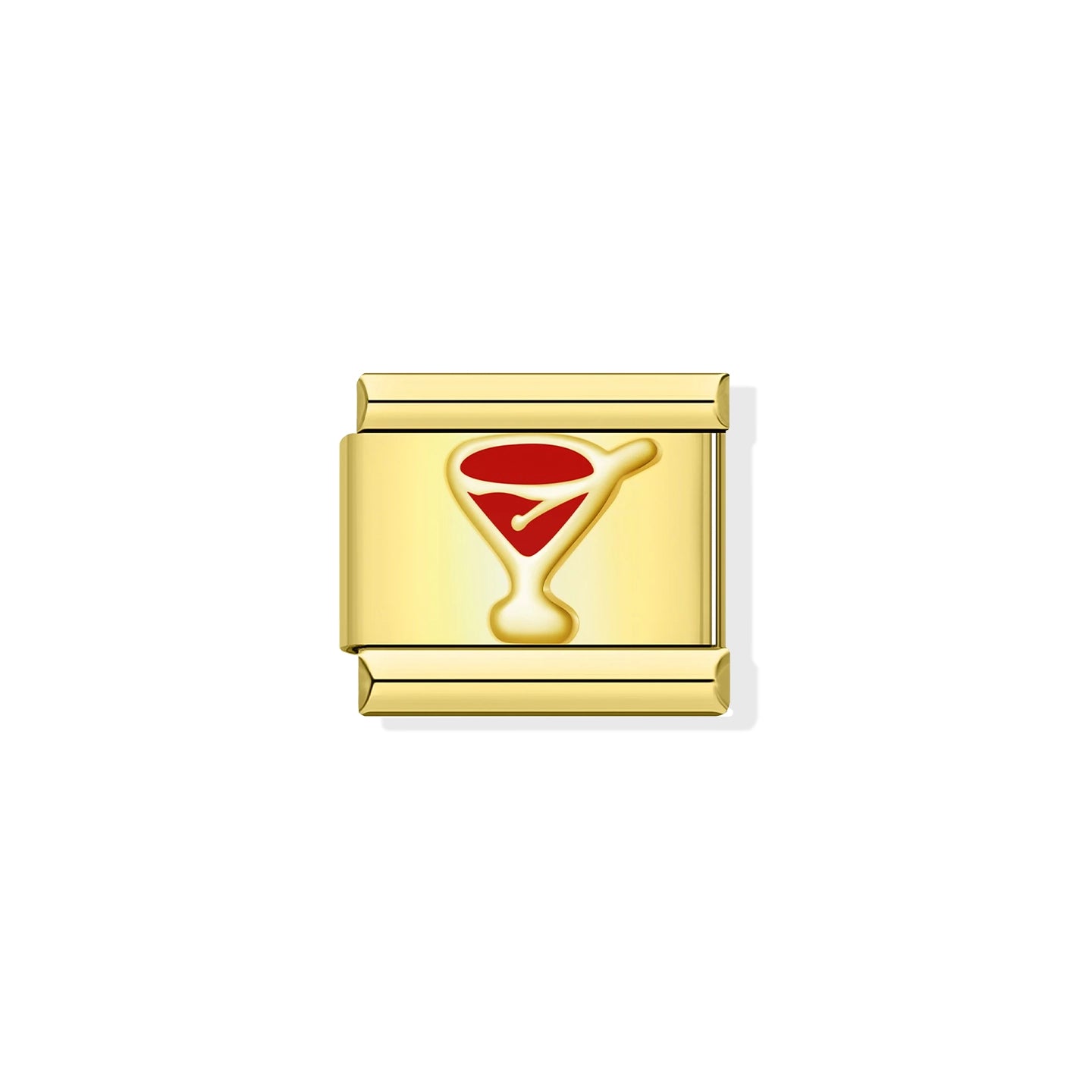 Red Cocktail Gold Charm