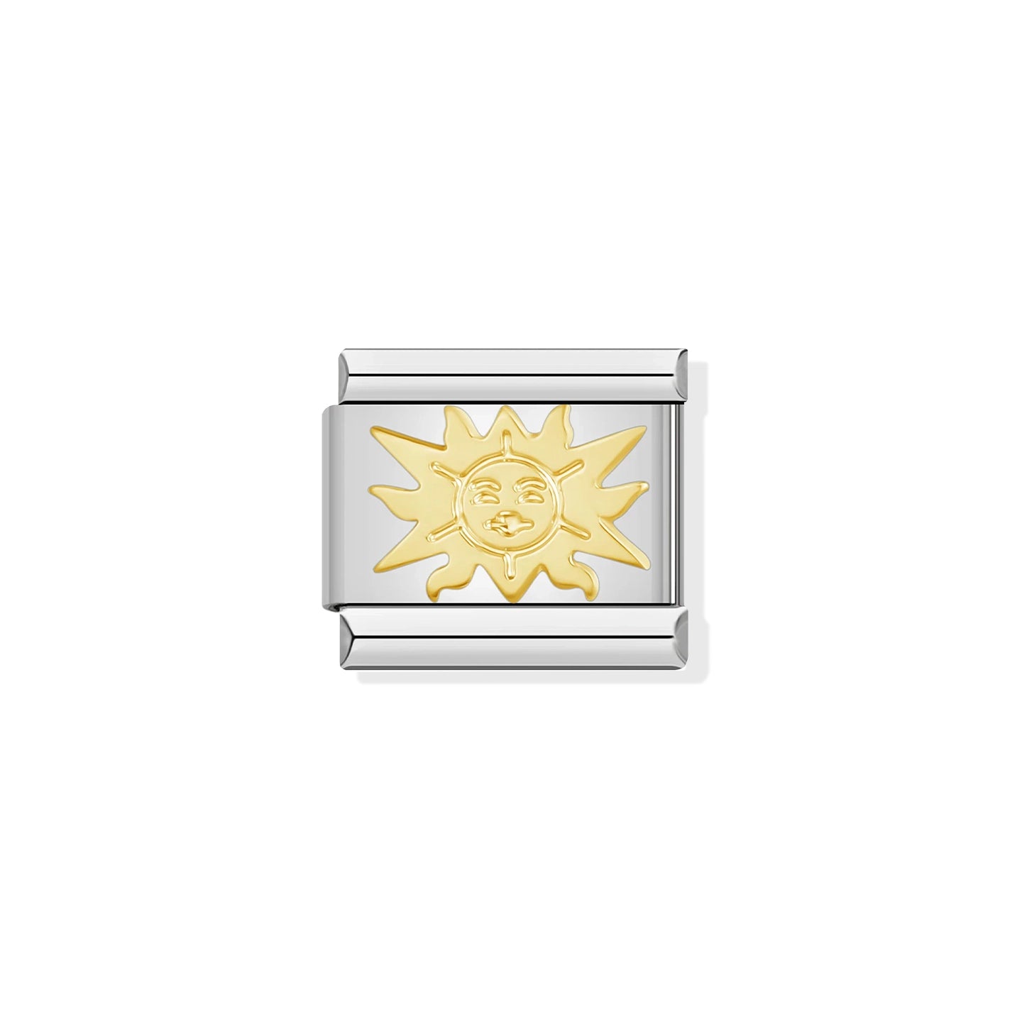 Smiling Sun Silver Charm