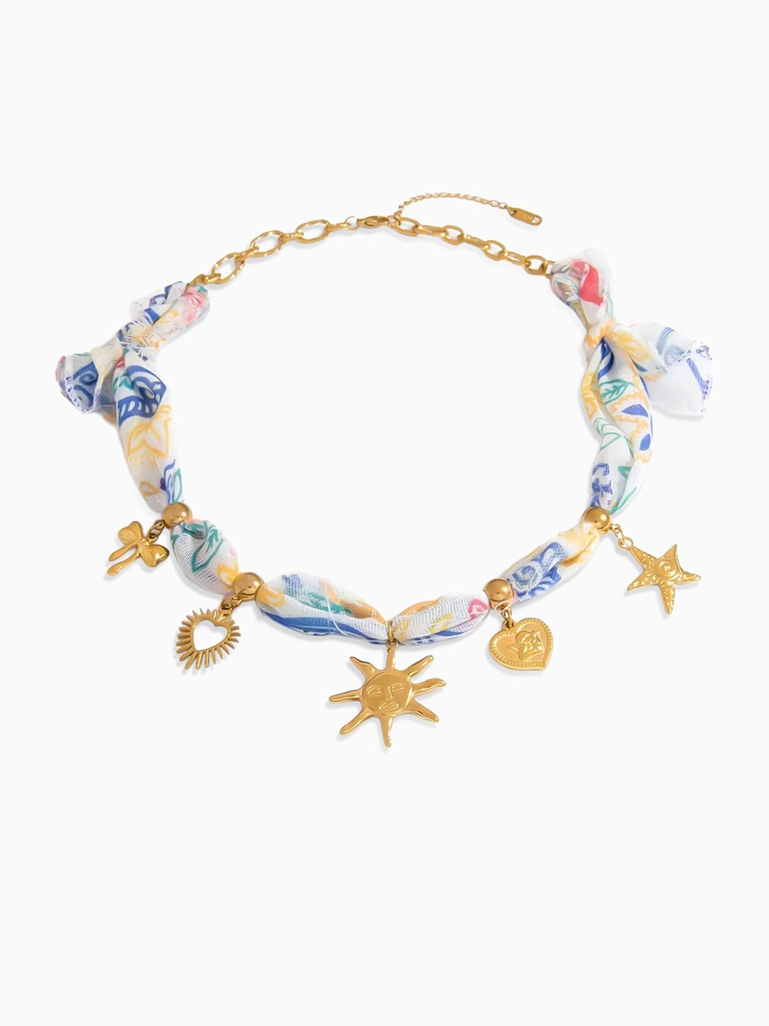 Happy Charm Scarf Necklace