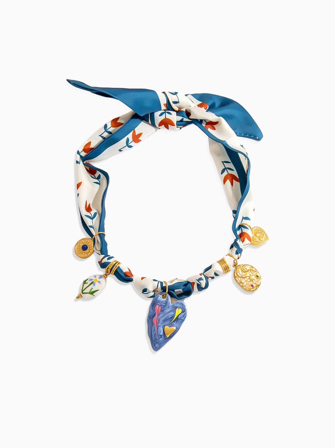 Art Heart Scarf Necklace