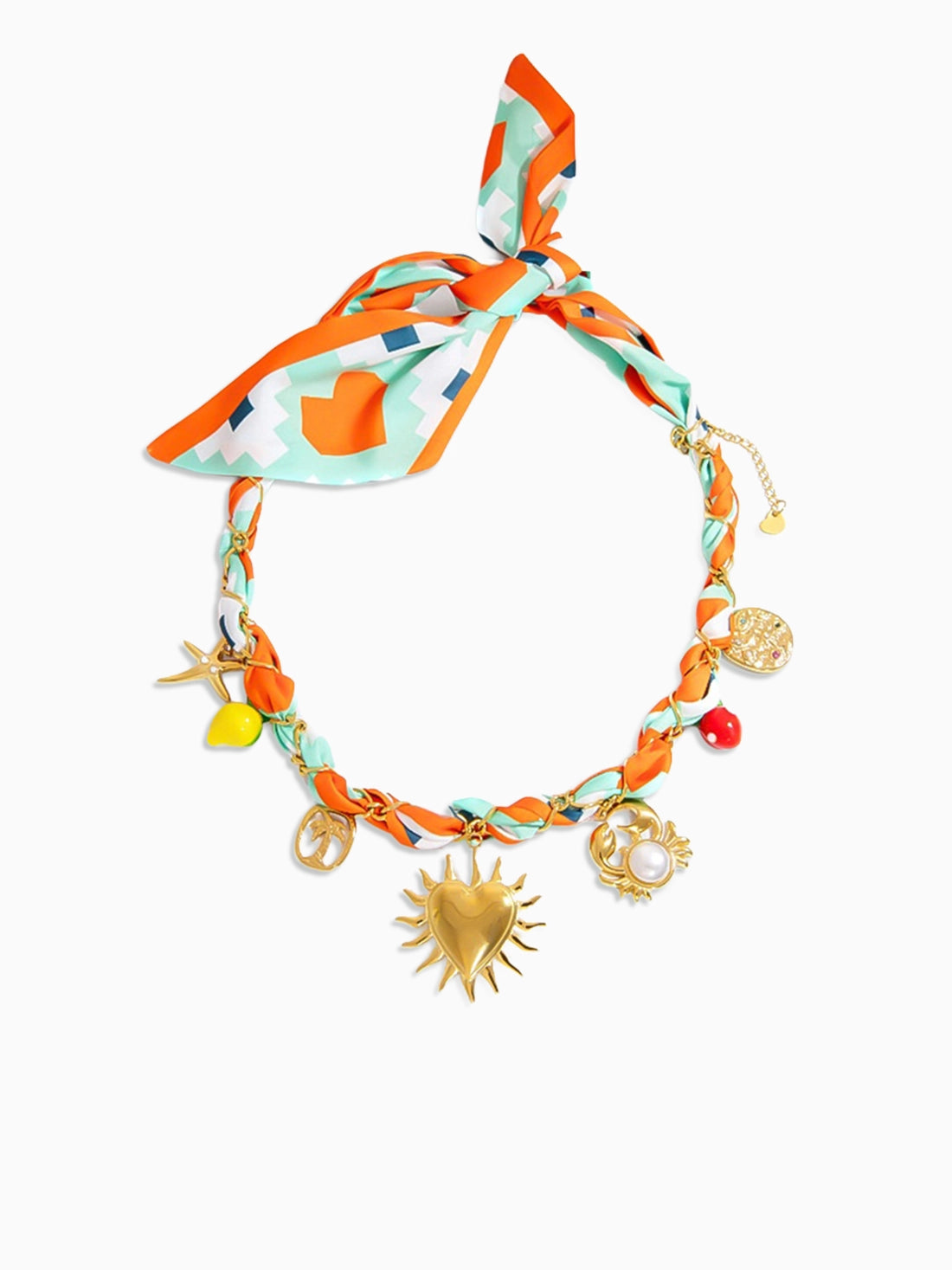 Citrus Charm Scarf Necklace