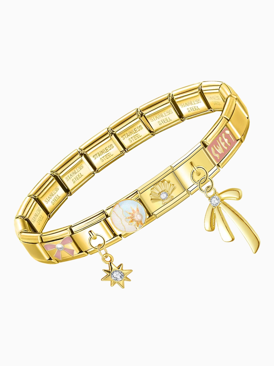 Clean Girl Gold Charm Bracelet