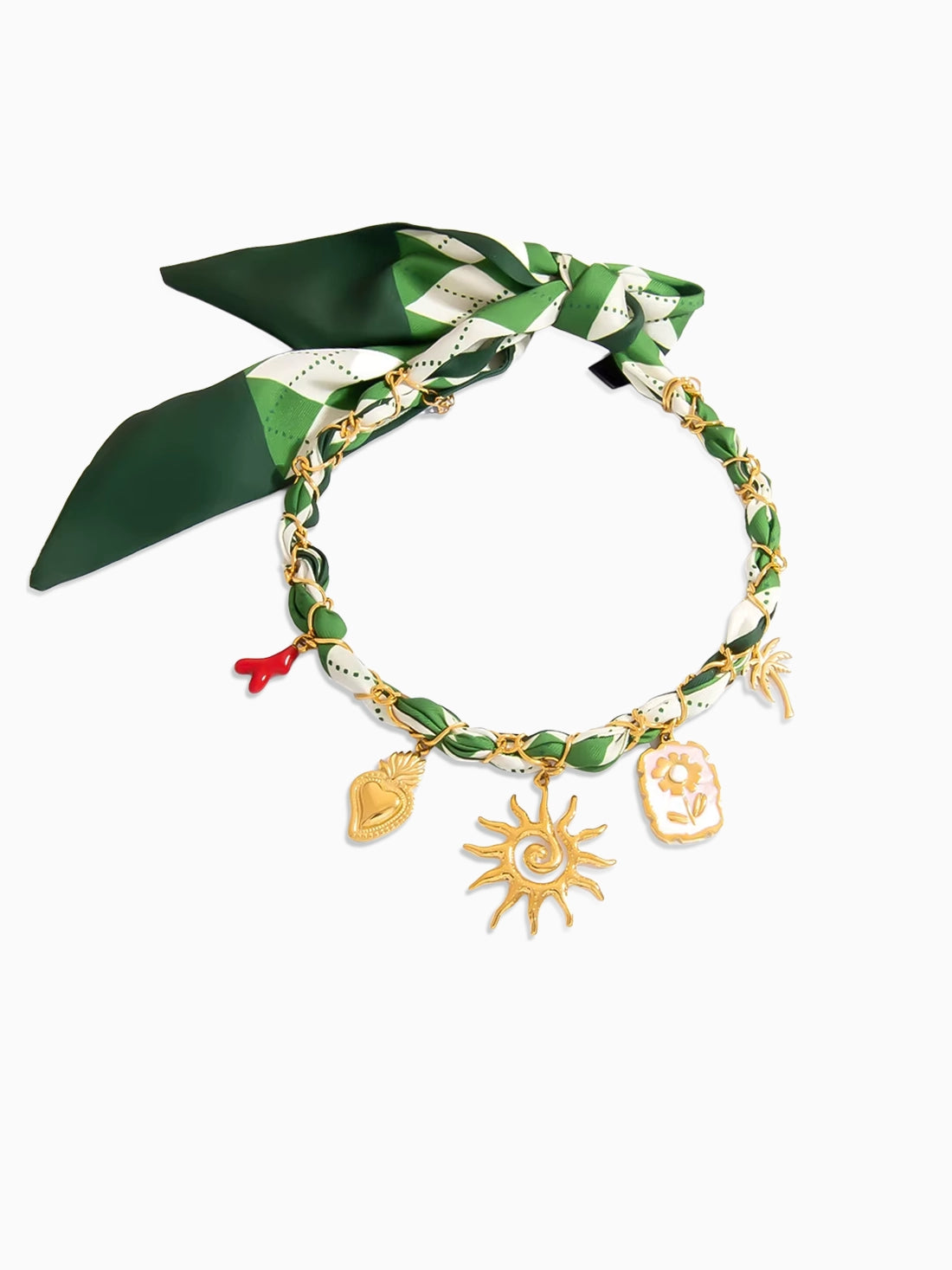 Garden Charm Scarf Necklace