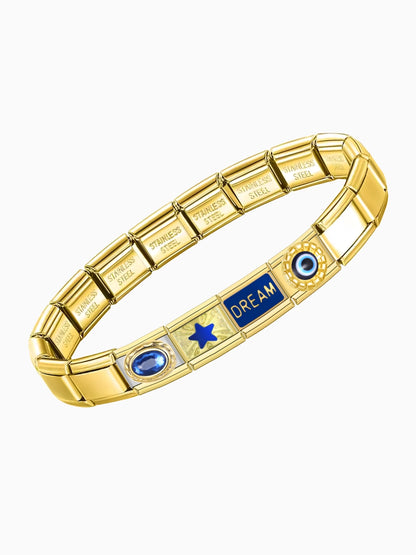 Greece Gold Charm Bracelet