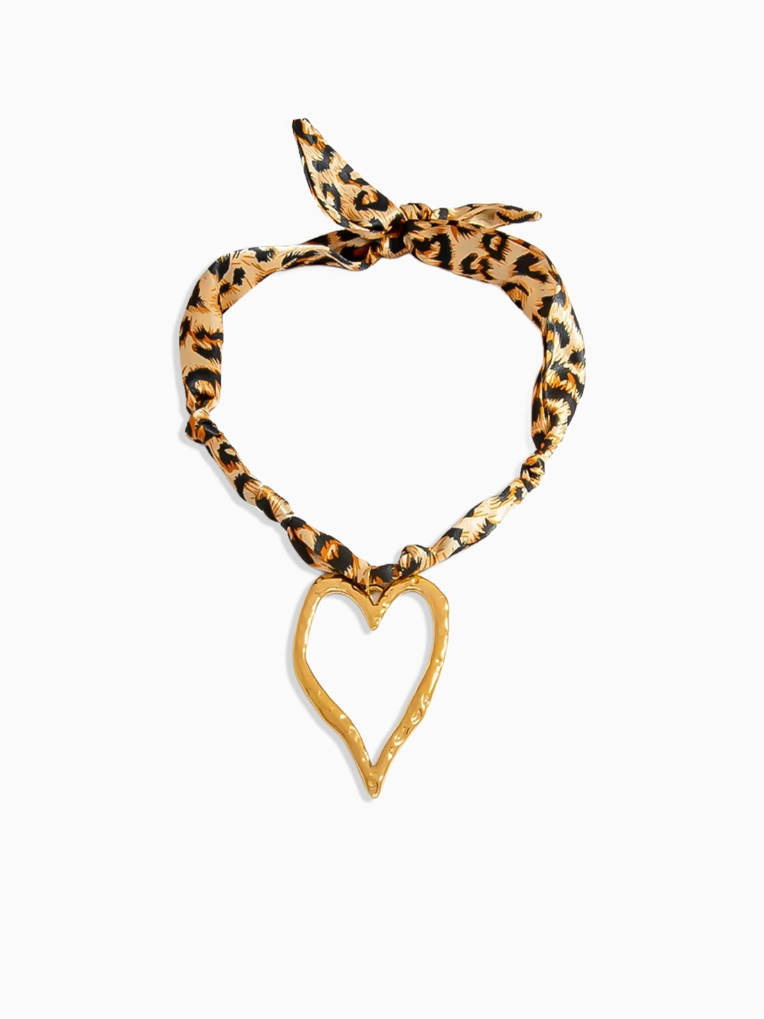 Leopard Heart Scarf Necklace