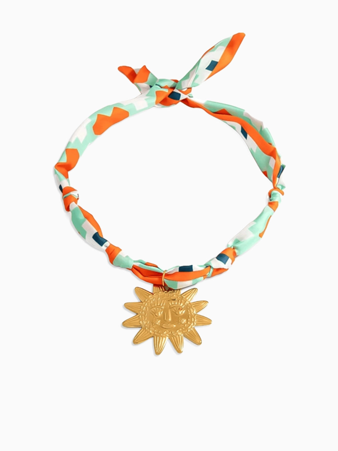 Sun Face Scarf Necklace