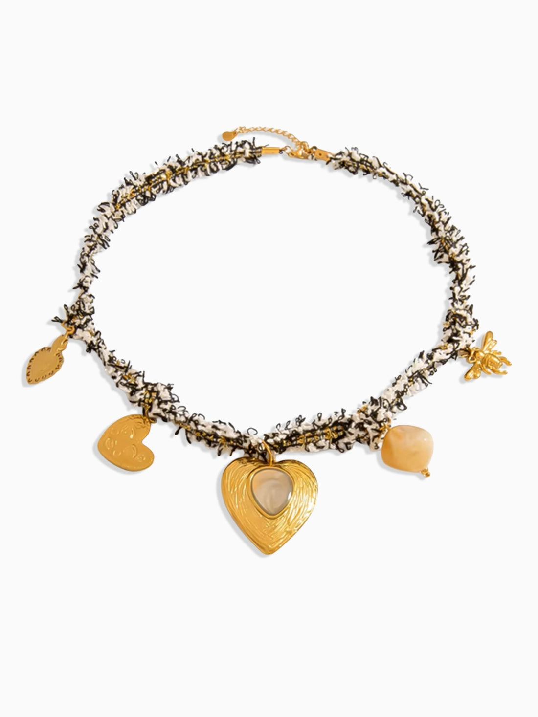 Woven Heart Charm Necklace