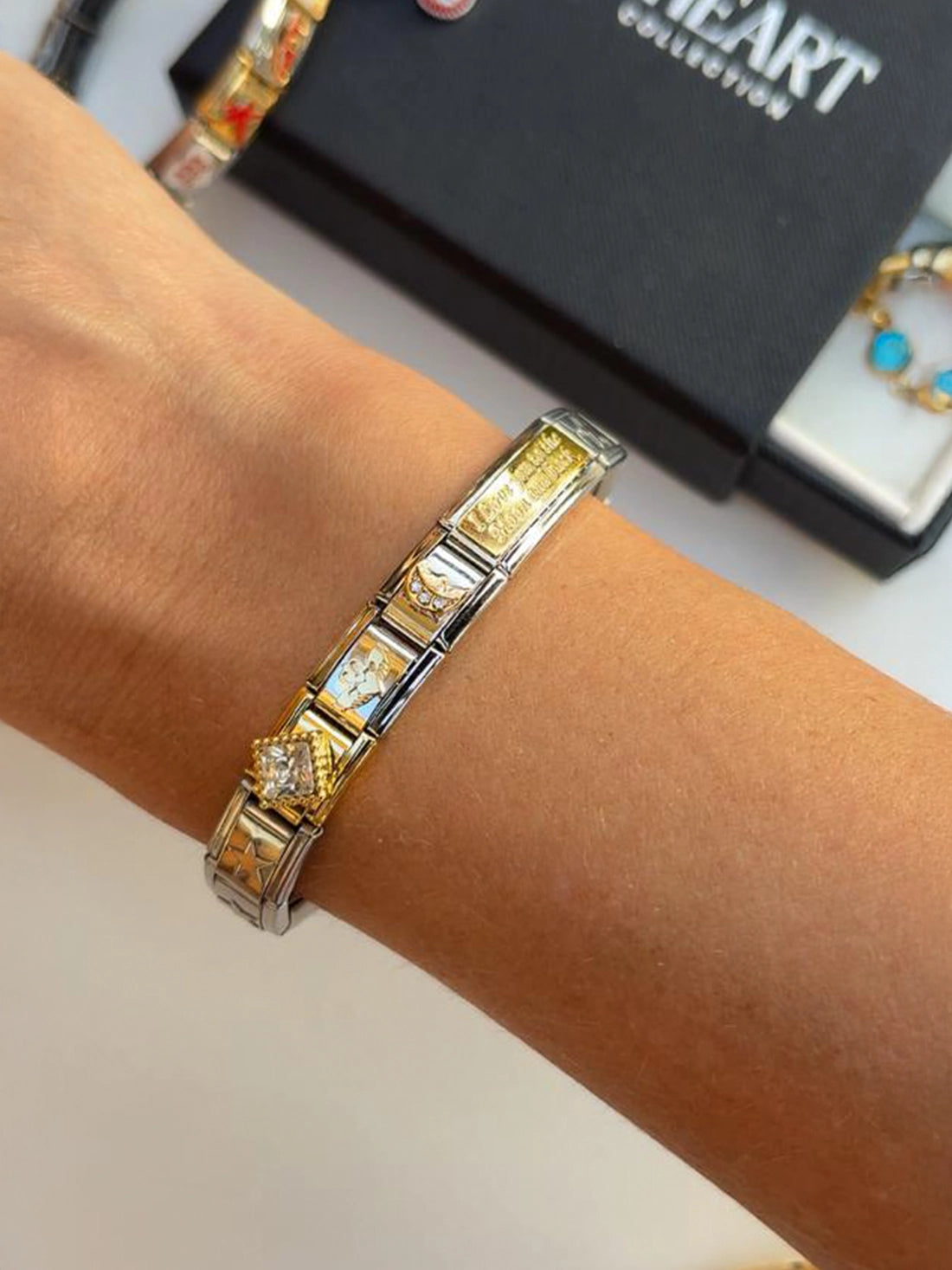 Star-Linked Love Charm Bracelet