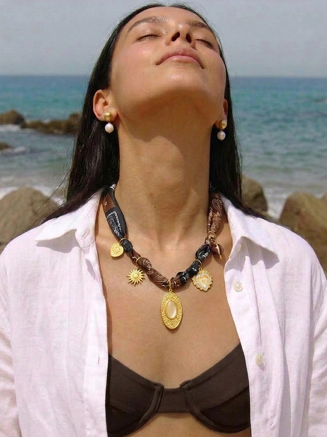 Desert Charm Scarf Necklace
