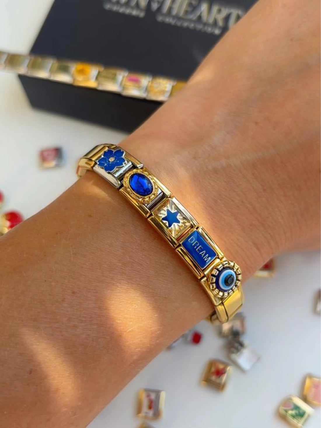 Greece Gold Charm Bracelet