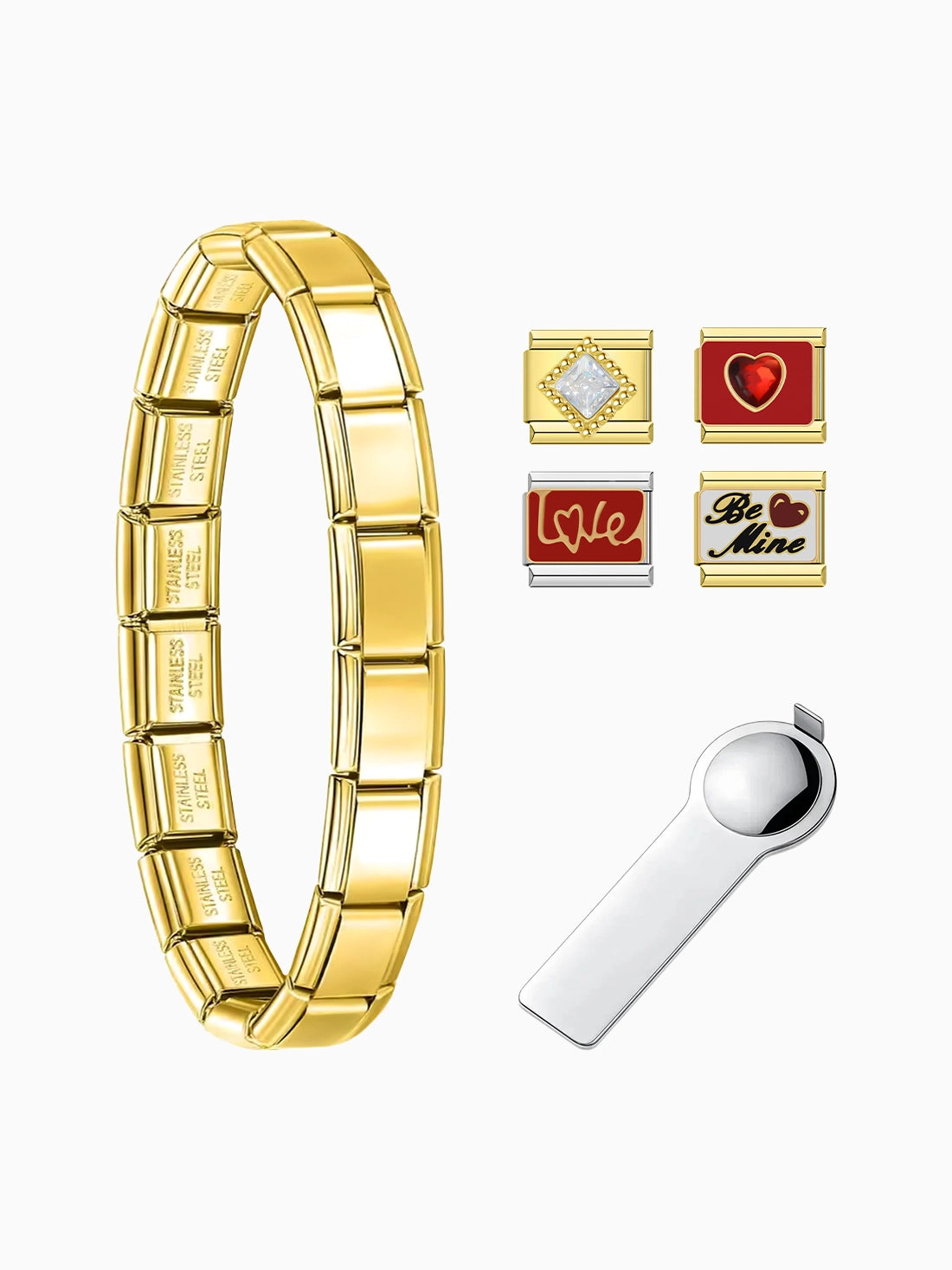 Love-Locked Charm Bracelet