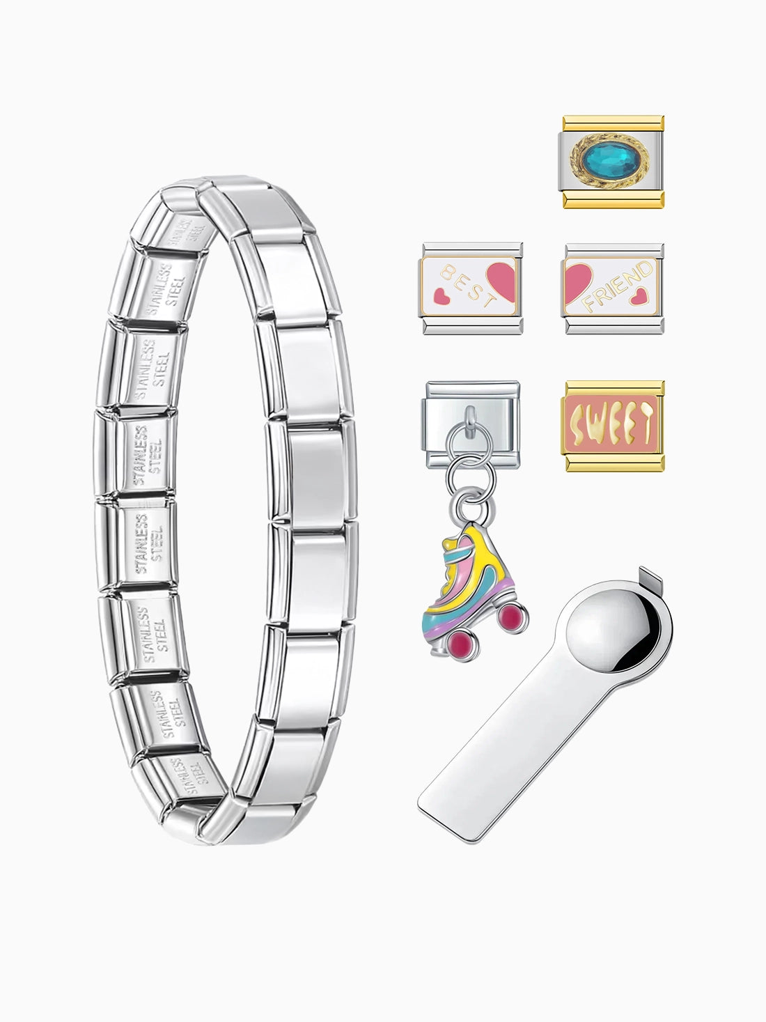 Best Friend "Silver Edition" Charm Bracelet