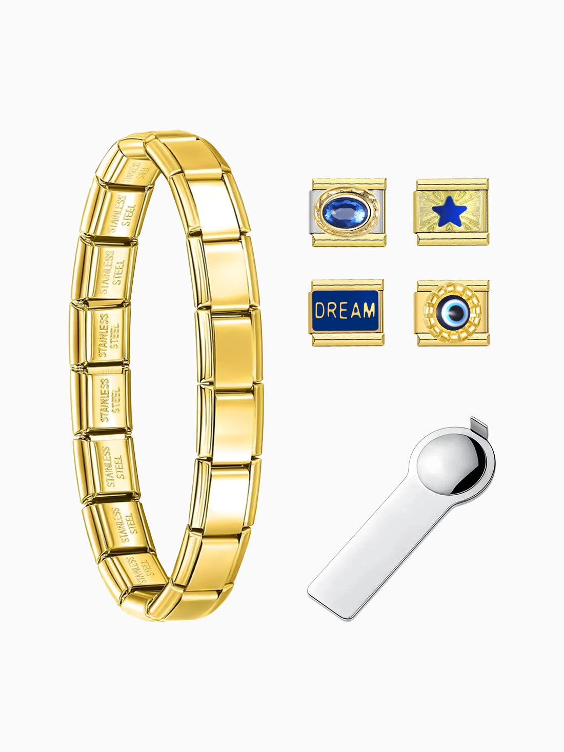 Greece Gold Charm Bracelet