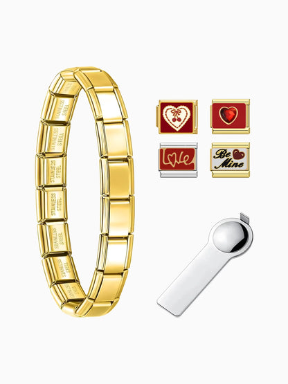 Love-Locked Charm Bracelet