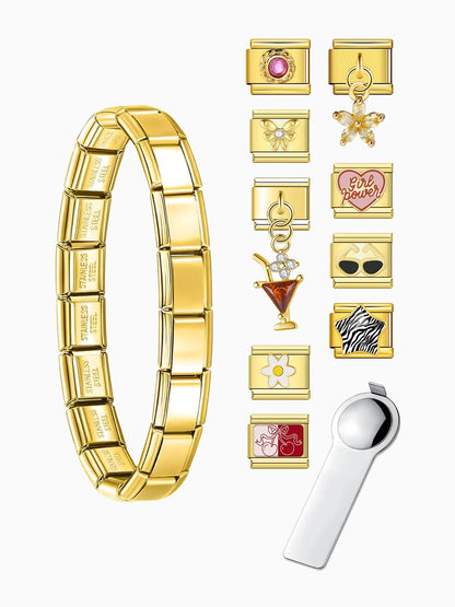 Pinterest Girl Gold Ed. Charm Bracelet
