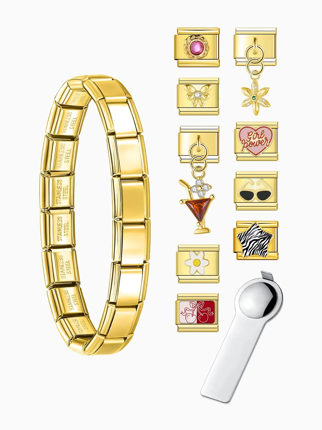 Pinterest Girl Gold Ed. Charm Bracelet