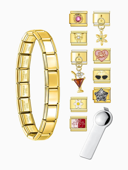 Pinterest Girl Gold Ed. Charm Bracelet