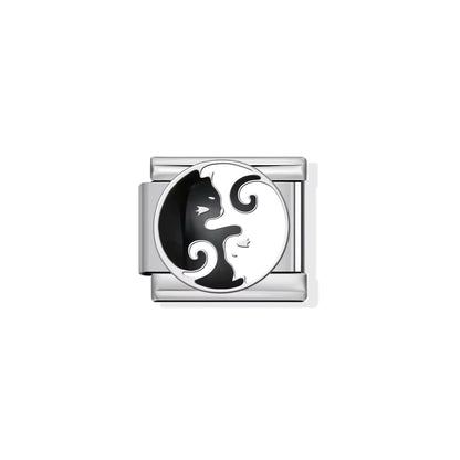 Black and White Cats Charm