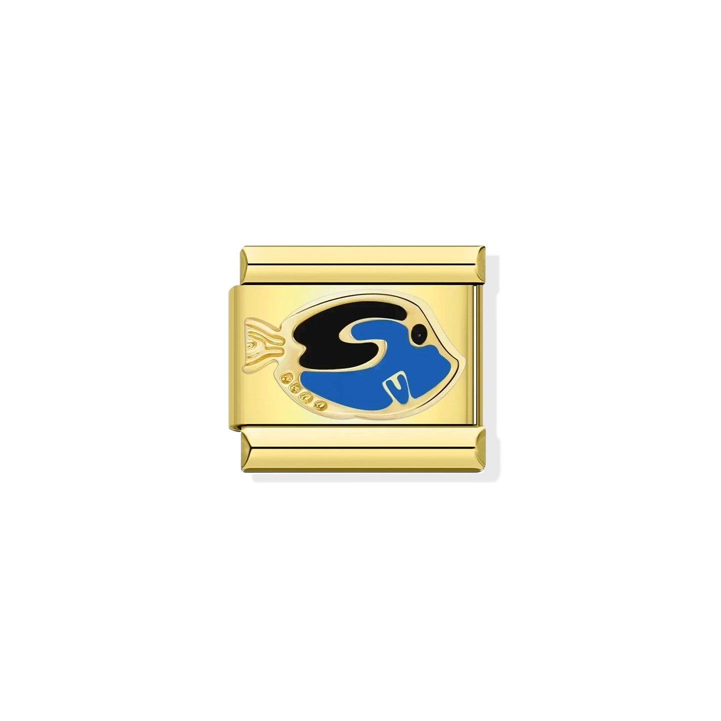 Blue Tang Fish Gold Charm