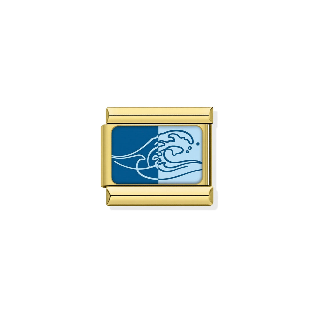 Blue Wave Gold Charm