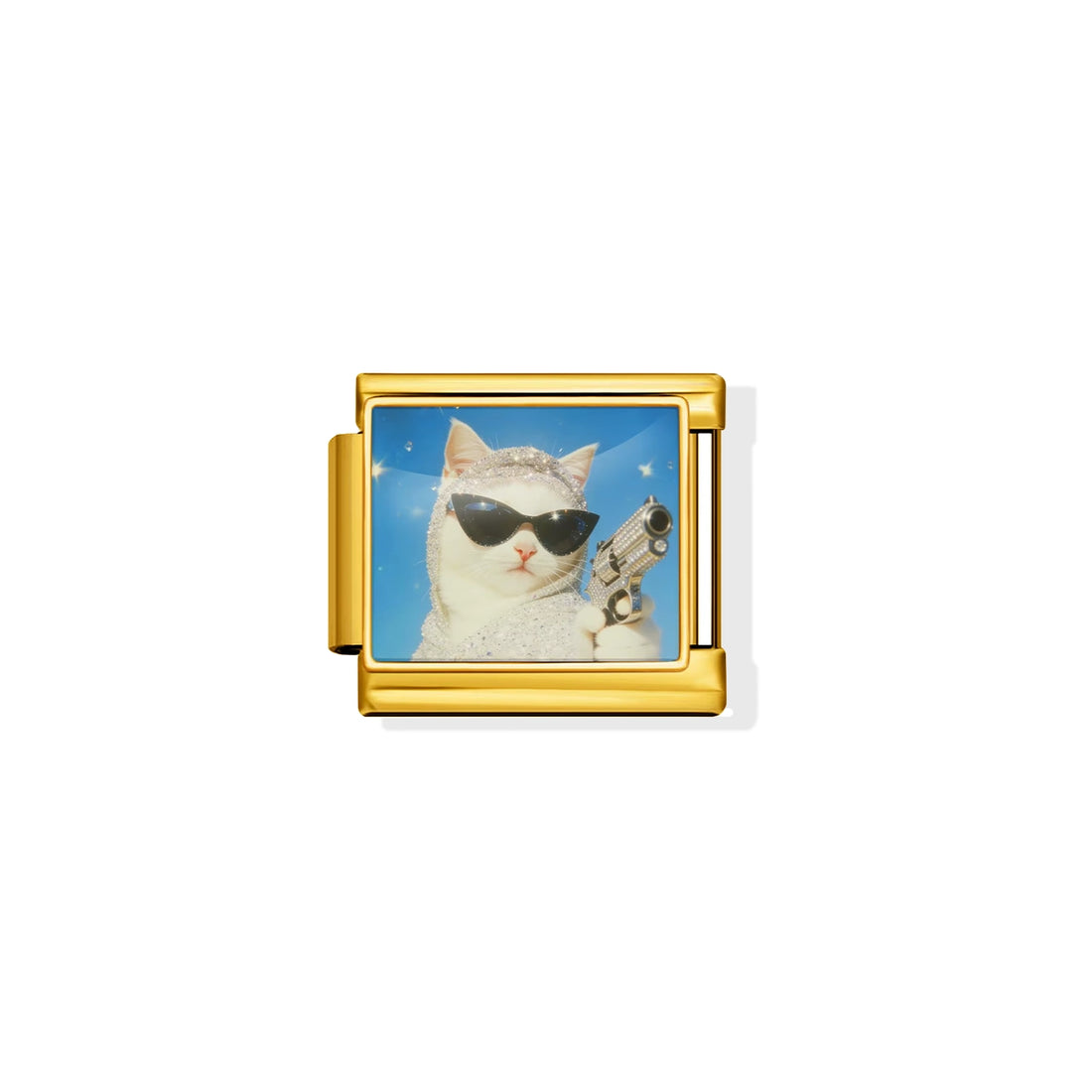 Cat With Gun Charm