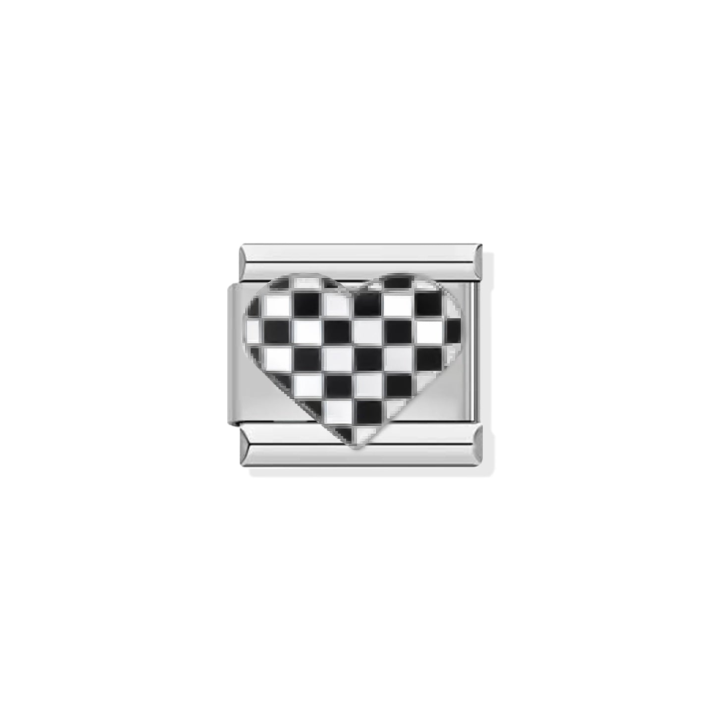 Checkerboard Heart Charm