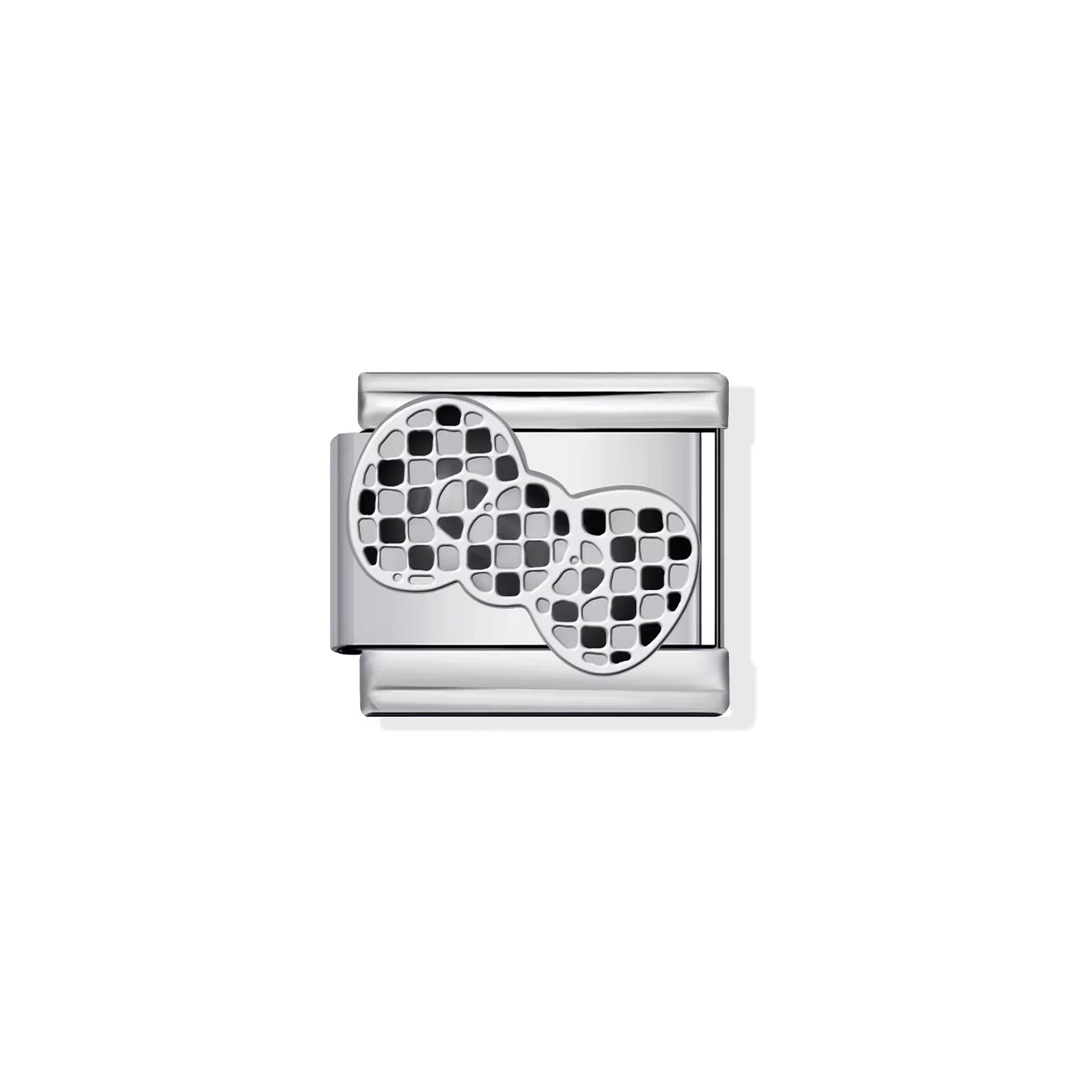 Checkered bow Charm