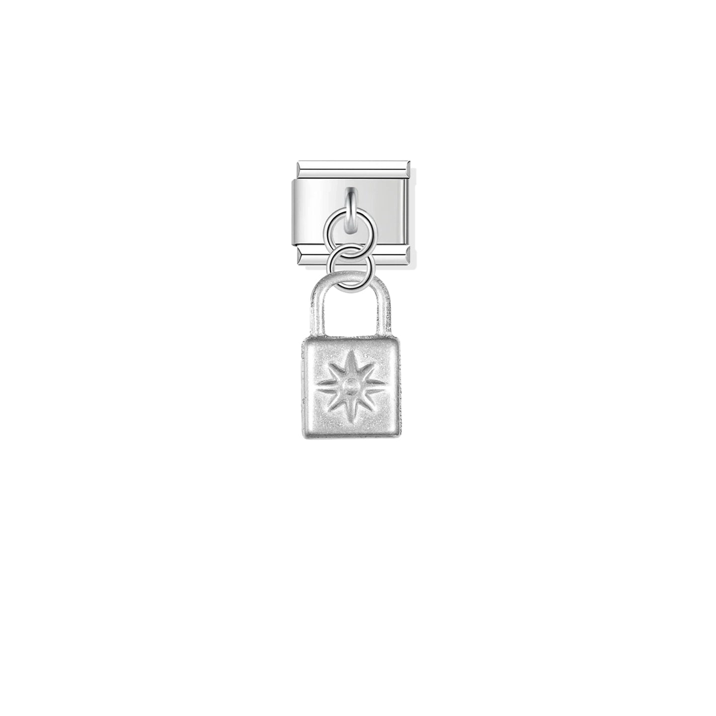 Cubic Star Lock Pendant Charm