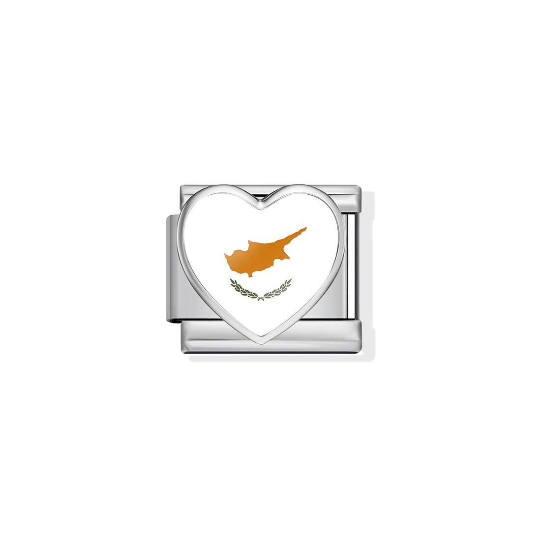 Cyprus Flag Heart Charm