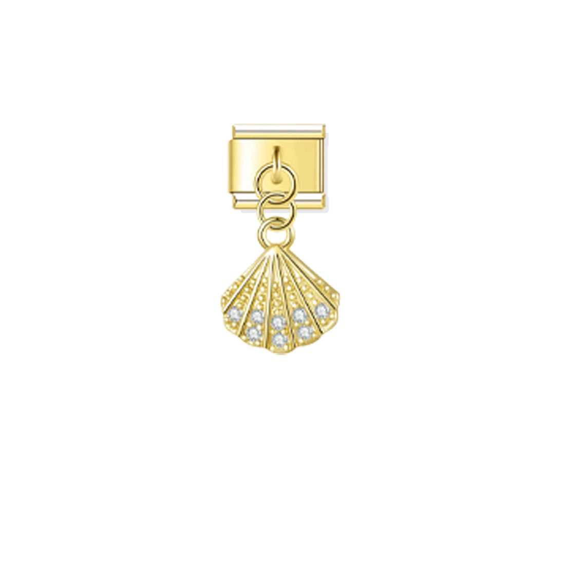 Diamond Shell Pendant Charm