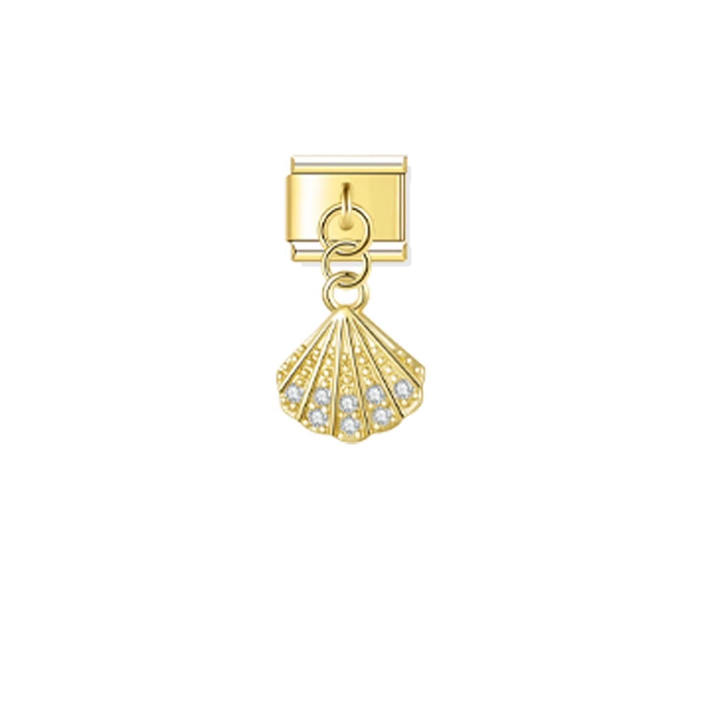 Diamond Shell Pendant Charm