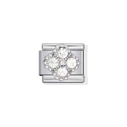 Four Leaf Clover Stone Charm