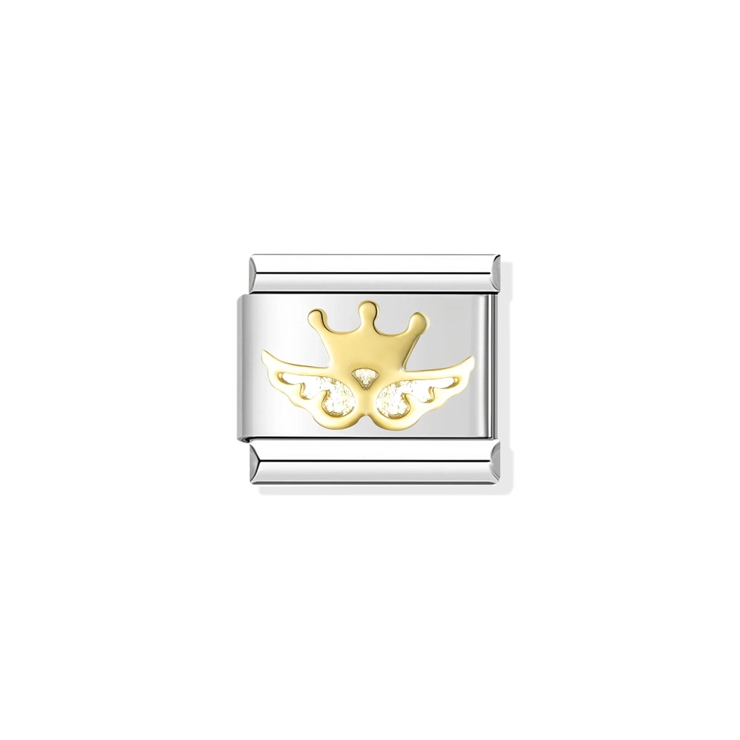 Gold Wings with Crown Charm