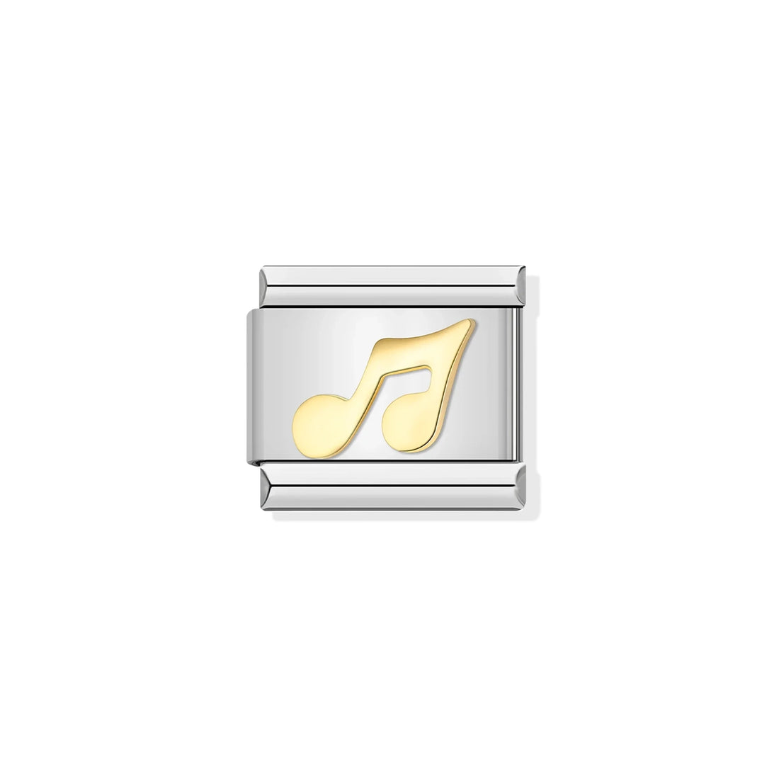 Gold Music Note Silver Charm