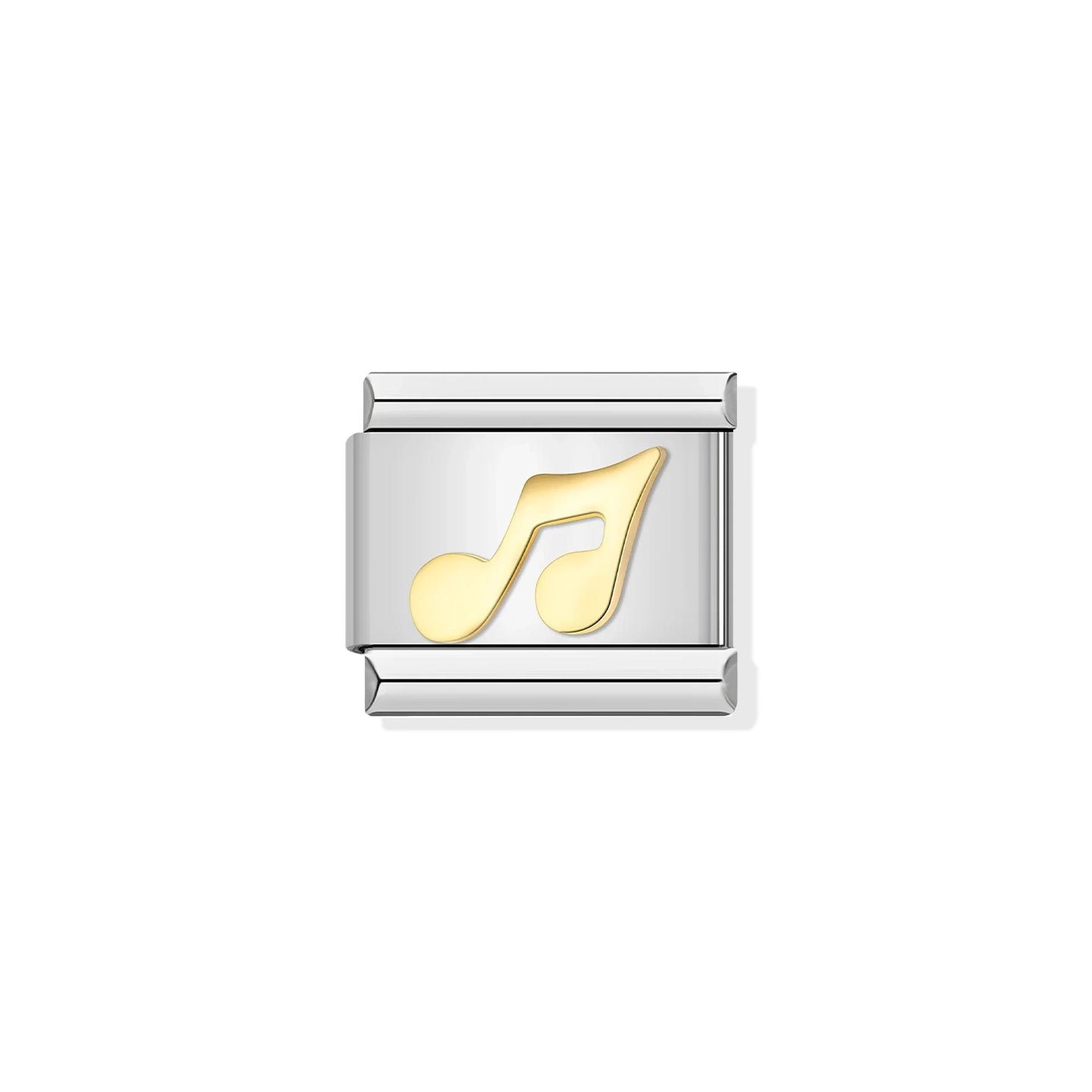 Gold Music Note Silver Charm