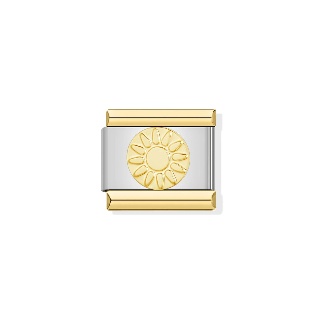 Golden Circle Sun Silver Charm
