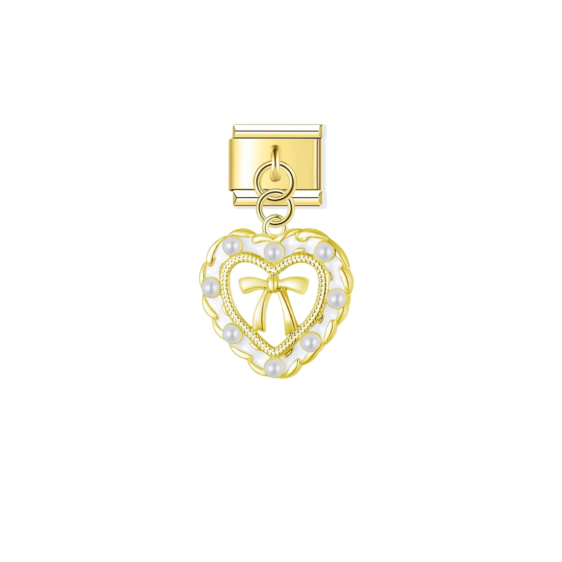 Heart Bow Pendant Charm