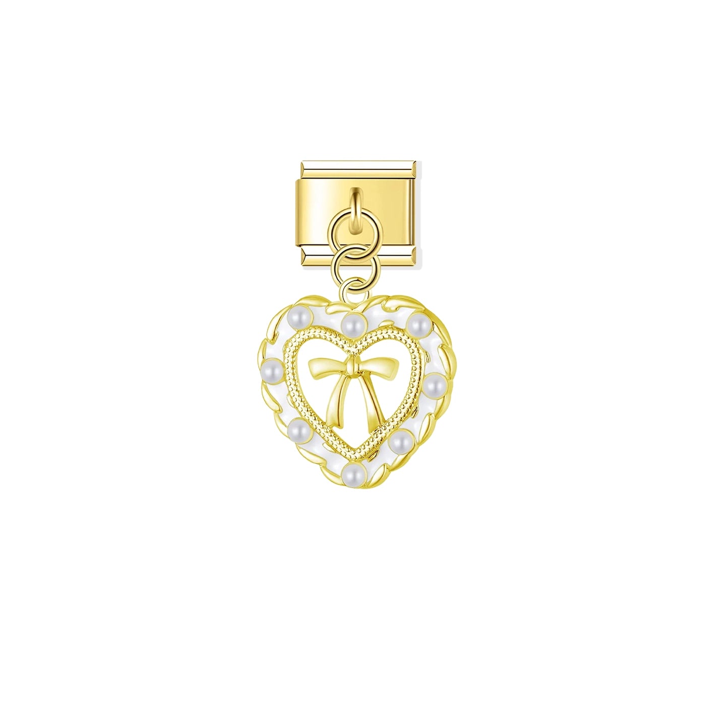 Heart Bow Pendant Charm
