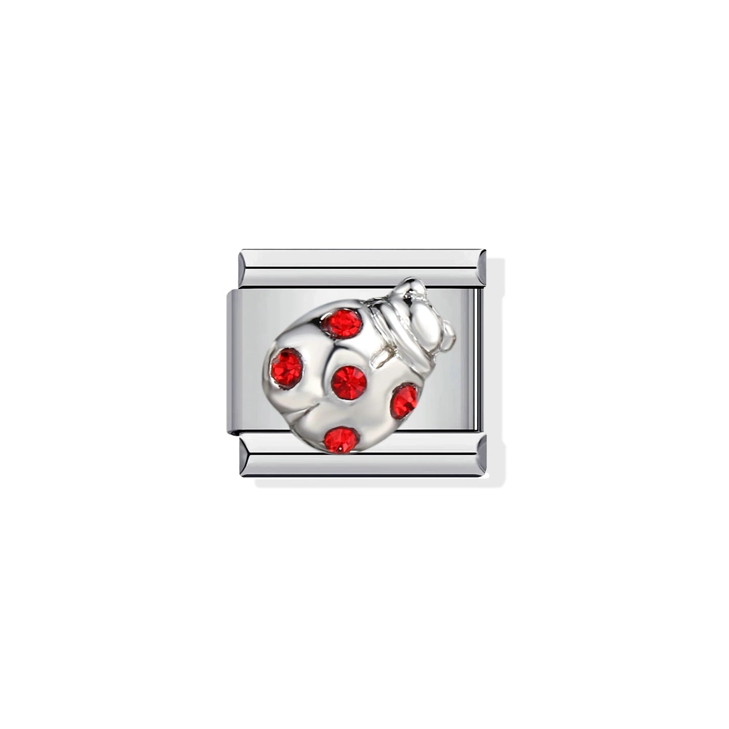 Ladybug Red Crystal Charm