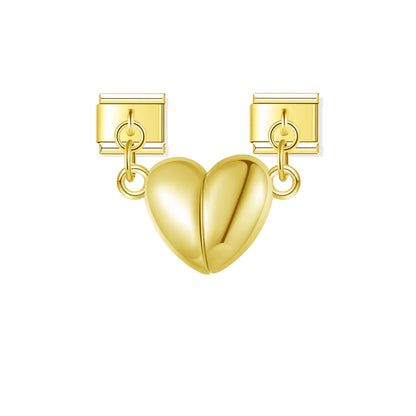Magnetic Matching Half Heart Pendant Charm