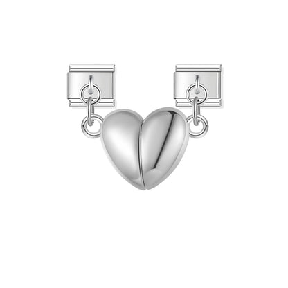 Magnetic Matching Half Heart Pendant Charm