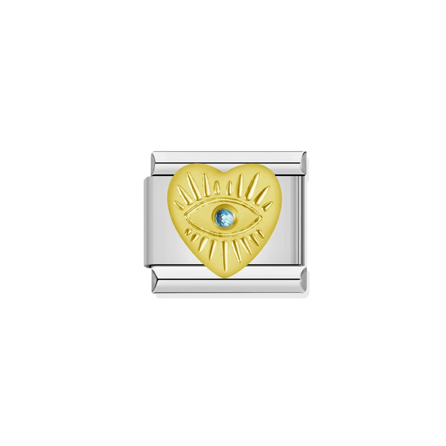 Open Heart Evil Eye Charm