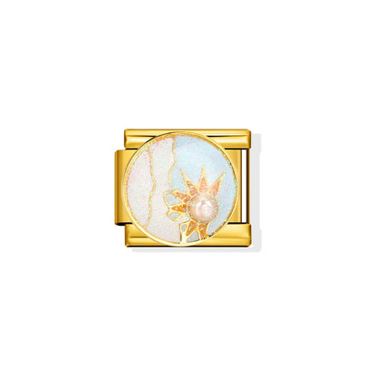 Pearl Sun Charm