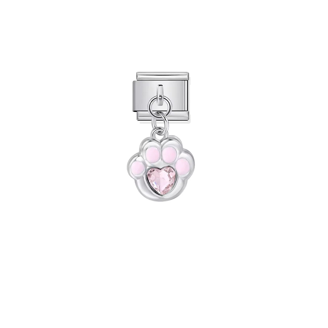 Pink Pet Paw Pendant Charm
